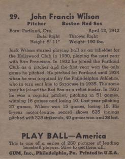 John Wilson  baseball card collectible - Main Image 2