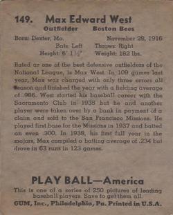 Max West  baseball card collectible - Main Image 2