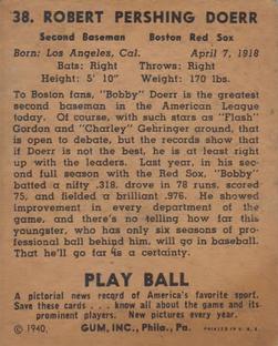 Bobby Doerr  baseball card collectible - Main Image 2