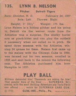 Lynn Nelson  baseball card collectible - Main Image 2