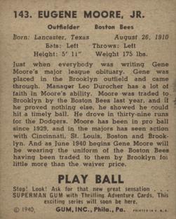 Gene Moore  baseball card collectible - Main Image 2