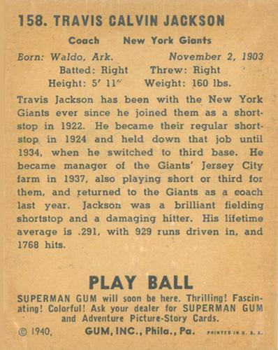 Stonewall Jackson  baseball card collectible - Main Image 2