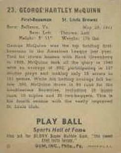 George McQuinn  baseball card collectible - Main Image 2