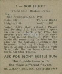 Bob Elliott  baseball card collectible - Main Image 2