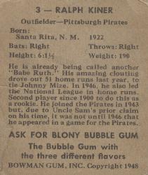 Ralph Kiner  baseball card collectible - Main Image 2