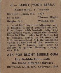 Larry "Yogi” Berra  baseball card collectible - Main Image 2