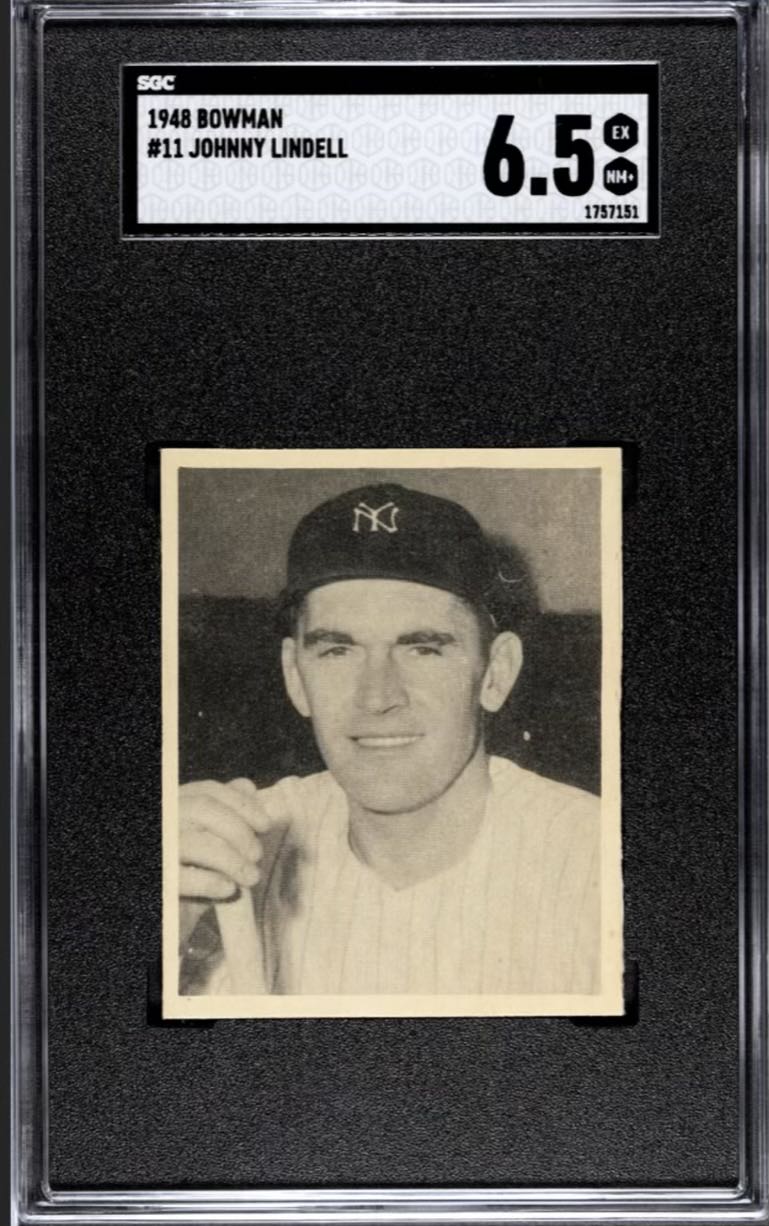 Johnny Lindell  baseball card collectible - Main Image 3