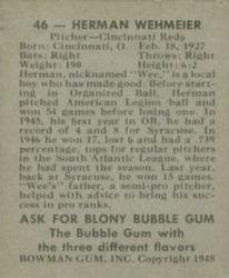 Herman Wehmeier  baseball card collectible - Main Image 2