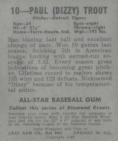 Paul Trout  baseball card collectible - Main Image 2