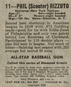 Phil Rizzuto  baseball card collectible - Main Image 2