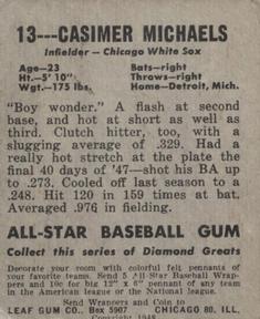Casimir Michaels  baseball card collectible - Main Image 2