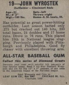 John Wyrostek  baseball card collectible - Main Image 2