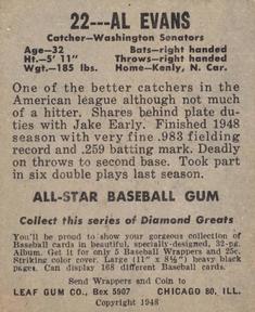 Al Evans  baseball card collectible - Main Image 2