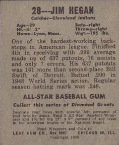 Jim Hegan  baseball card collectible - Main Image 2