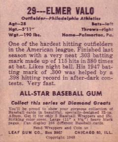 Elmer Valo  baseball card collectible - Main Image 2