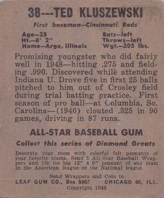Ted Kluszewski  baseball card collectible - Main Image 2