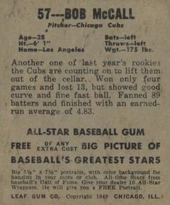 Bob McCall  baseball card collectible - Main Image 2