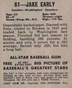 Jake Early  baseball card collectible - Main Image 2