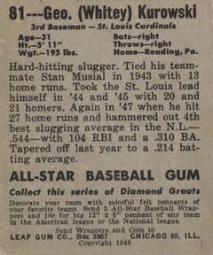 George Kurowski  baseball card collectible - Main Image 2