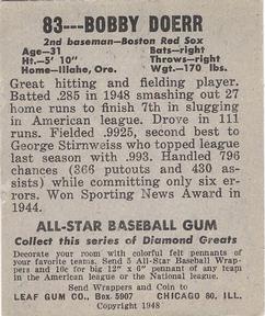Bobby Doerr  baseball card collectible - Main Image 2