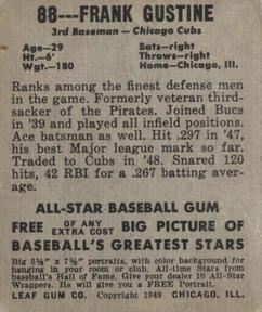 Frank Gustine  baseball card collectible - Main Image 2