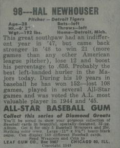 Hal Newhouser  baseball card collectible - Main Image 2