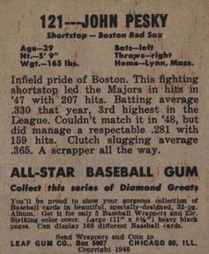 John Pesky  baseball card collectible - Main Image 2