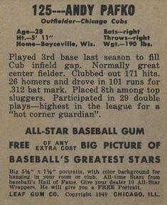 Andy Pafko  baseball card collectible - Main Image 2