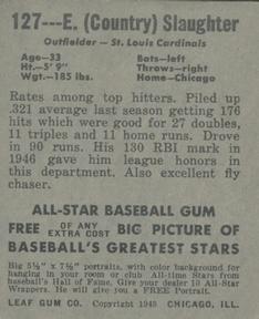 Enos Slaughter  baseball card collectible - Main Image 2