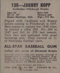 Johnny Hopp  baseball card collectible - Main Image 2