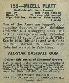 Mizell Platt  baseball card collectible - Main Image 2