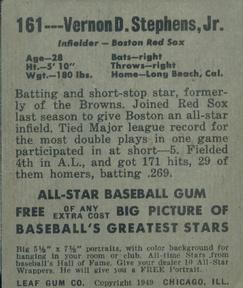 Vernon Stephens  baseball card collectible - Main Image 2