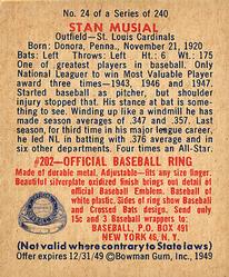 Stan Musial  baseball card collectible - Main Image 2
