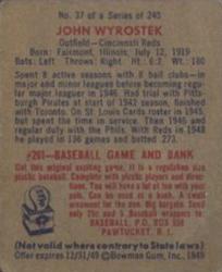 John Wyrostek  baseball card collectible - Main Image 2
