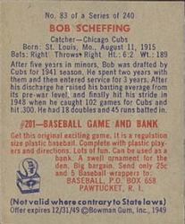 Bob Scheffing  baseball card collectible - Main Image 2