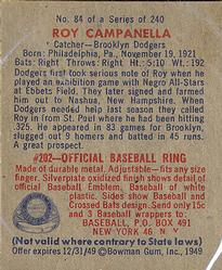 Roy Campanella  baseball card collectible - Main Image 2