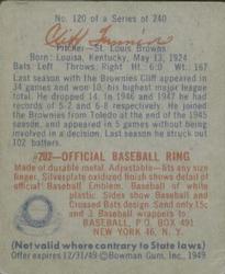 Cliff Fannin  baseball card collectible - Main Image 2