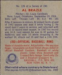 Al Brazle  baseball card collectible - Main Image 2