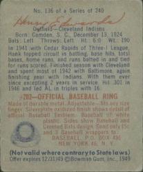 Henry "Hank” Edwards  baseball card collectible - Main Image 2