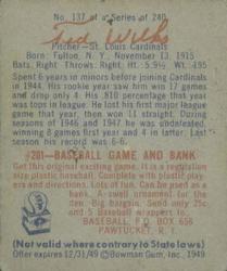 Ted Wilks  baseball card collectible - Main Image 2