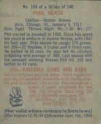 Phil Masi  baseball card collectible - Main Image 2