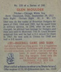 Glen Moulder  baseball card collectible - Main Image 2