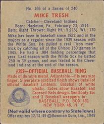 Mike Tresh  baseball card collectible - Main Image 2
