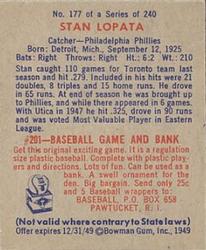 Stan Lopata  baseball card collectible - Main Image 2