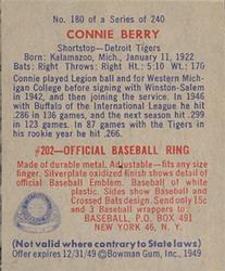 Connie Berry  baseball card collectible - Main Image 2