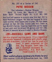 Pete Reiser  baseball card collectible - Main Image 2