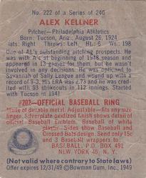 Alex Kellner  baseball card collectible - Main Image 2