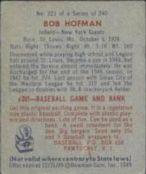 Bob Hofman  baseball card collectible - Main Image 2