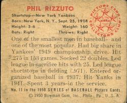 Phil Rizzuto  baseball card collectible - Main Image 2