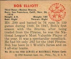 Bob Elliott  baseball card collectible - Main Image 2